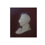 EARLY NINETEENTH-CENTURY WAX PROFILE PORTRAIT of a gentleman in a contemporary rosewood frame.