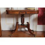 REGENCY PERIOD MAHOGANY, BOXWOOD INLAID AND ROSEWOOD CROSSBANDED TEA-TABLE, CIRCA 1810 the