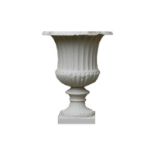 ﻿PAIR OF NINETEENTH-CENTURY CAST-IRON JARDINIÈRES ﻿each of Campagna form, with ribbed decoration,