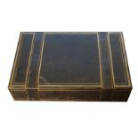 NINETEENTH-CENTURY PARCEL GILT LEATHER CASED VANITY BOX Direct all shipping enquiries to shipping@