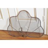 ﻿BRASS AND MESH PEACOCK SHAPED FIRE SCREEN  Direct all shipping enquiries to shipping@sheppards.ie