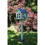 ﻿WOODEN BIRD-HOUSE ON STAND Direct all shipping enquiries to shipping@sheppards.ie 220 cm. high;