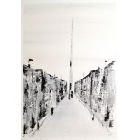 TONY BERNEY Dublin Spire,  Signed oil on canvas, dated 2005 Direct all shipping enquiries to