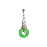 Chinese silver and jade earrings Worldwide shipping available: shipping@sheppards.ie