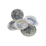Group of six eighteenth-century Chinese blue and white plates Worldwide shipping available: