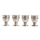 Set of four silver miniature golf trophies each with Celtic decoration, Kilcraney Golf Club, awarded