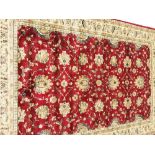 Kashmir rug with Ziegler design on red ground Worldwide shipping available: shipping@sheppards.ie