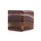 Art Deco red banded agate cube desktop paper weight  Worldwide shipping available: shipping@