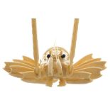 Nineteenth-century Japanese ivory reticulated lobster Worldwide shipping available: shipping@