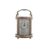 Miniature silver plated carriage clock Worldwide shipping available: shipping@sheppards.ie 10 cm.