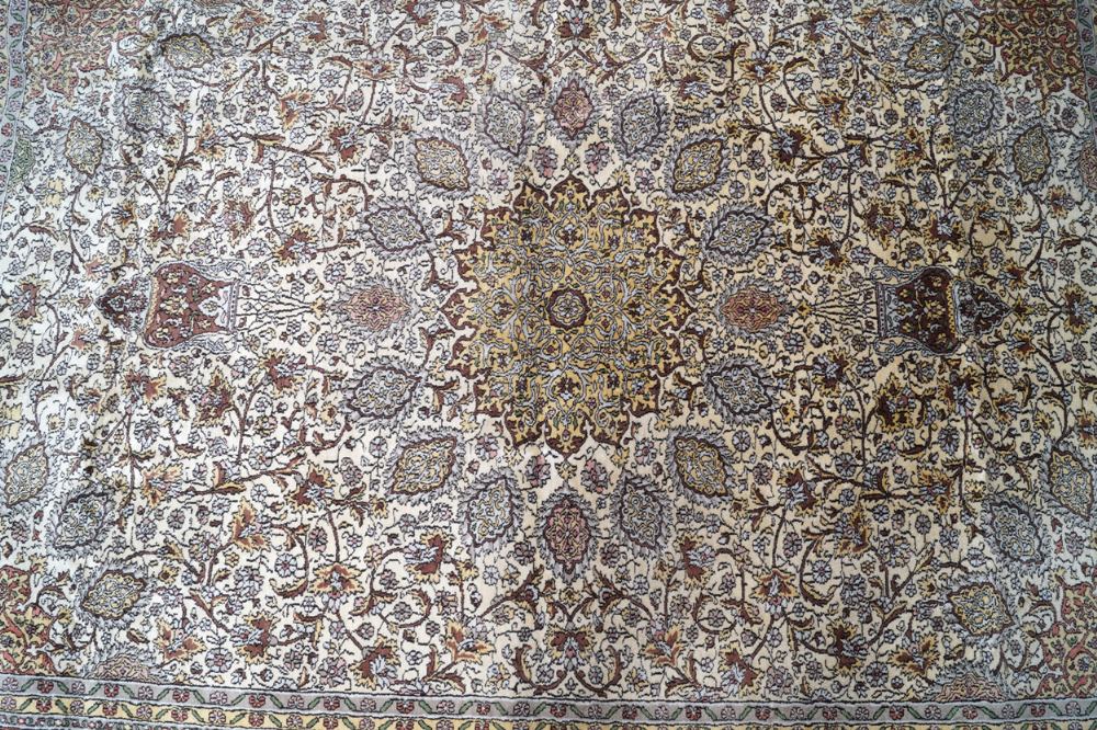 Indo-Persian Tabriz silk cotton carpet Worldwide shipping available: shipping@sheppards.ie 240 x 190 - Image 2 of 3