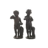 Two nineteenth-century bronze cherubs Worldwide shipping available: shipping@sheppards.ie 22 cm.