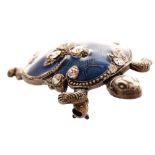 Turquoise enamelled turtle brooch by Catherine Popesco, France, signed Worldwide shipping available: