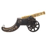 Large brass and cast-iron model field cannon Worldwide shipping available: shipping@sheppards.ie