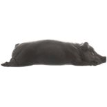 Recumbent pig Bronze sculpture Worldwide shipping available: shipping@sheppards.ie 46 cm. long; 10