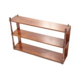 Nineteenth-century three-tier mahogany hanging shelf Worldwide shipping available: shipping@