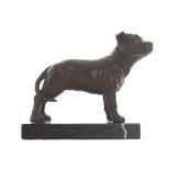 Bronze study of a dog raised on a marble base Worldwide shipping available: shipping@sheppards.ie 14