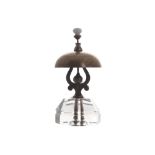 Brass and silver plated desk-bell Worldwide shipping available: shipping@sheppards.ie 16 cm. high