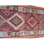 North East Persian handmade runner with vegetable dye, on saffron ground Worldwide shipping