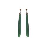 Chinese silver and jade earrings Worldwide shipping available: shipping@sheppards.ie