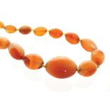 Antique amber carnelian bead necklace Worldwide shipping available: shipping@sheppards.ie