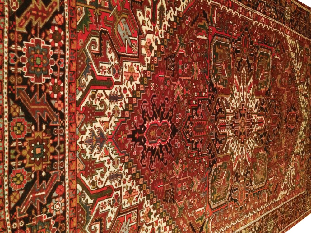 Twentieth-century North West Persian Karadjar handmade carpet Worldwide shipping available: