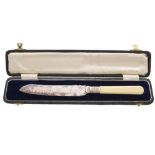 Silver mounted cake knife  with bone handle Worldwide shipping available: shipping@sheppards.ie