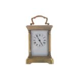 Miniature Edwardian brass carriage clock Worldwide shipping available: shipping@sheppards.ie 5 cm.