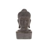 Composite stone Buddha head Worldwide shipping available: shipping@sheppards.ie 22 cm. high