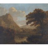 James Arthur O’Connor, 1792-1841 A wooded lake scene with figures in a boat Oil on canvas Signed,
