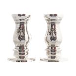 Pair of silver candlesticks with bee insignia Worldwide shipping available: shipping@sheppards.ie