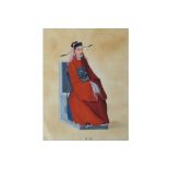 Chinese School Set of six watercolours, depicting court figures Worldwide shipping available: