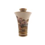 Nineteenth-century Japanese Satsuma vase parcel gilt with painted decoration depicting figures