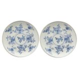 Pair of Chinese Qing period blue and white chargers Worldwide shipping available. All queries must