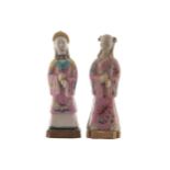 Two eighteenth-century Chinese famille rose figures Worldwide shipping available. All queries must