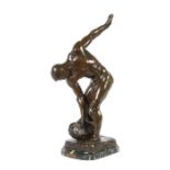 Reserve: 1800 EUR        Gréber, Henri-Léon 1855 - 1941, französischer Bildhauer. "Athlet",