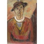 Reserve: 500 EUR        Schopf, Gustav Gerlingen 1899 - 1986 Stuttgart. "Halbportrait einer Dame mit