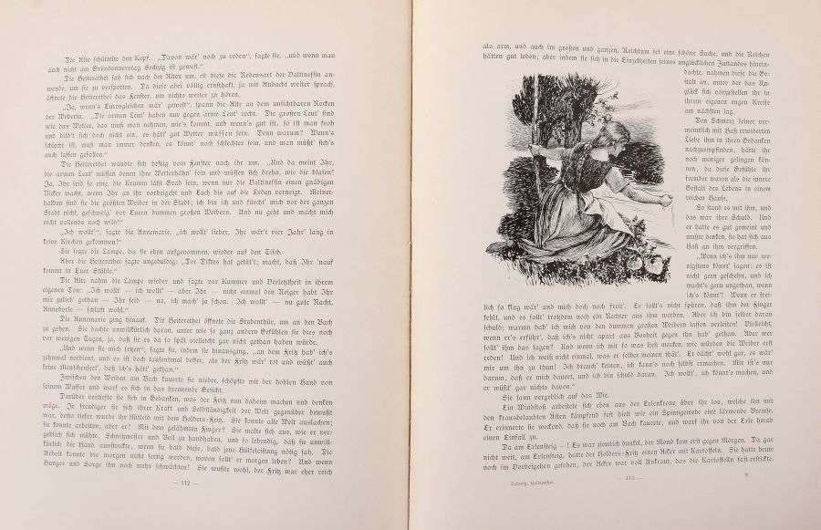 Ludwig, Otto Die Heiterethei, Erzählung aus dem Thüringer Volksleben, Leipzig, Seemann, 1900, 188 S. - Image 3 of 3