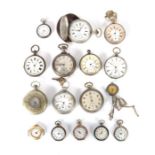 Reserve: 100 EUR        Konvolut Taschenuhren und Armbanduhr 19./20. Jh., Silber/Metall, 16-