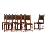 Reserve: 1000 EUR        Folge von sieben Stühlen im Renaissance-Stil Frankreich, Ende 19. Jh.,