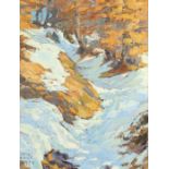 Reserve: 350 EUR        Wyss, Paul Emil 1888 - 1977, schweizer Maler. "Verschneiter Waldweg im