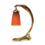 Reserve: 250 EUR        Tischlampe Charles Ranc, Frankreich, Anfang 20. Jh., bronziertes Gestell als