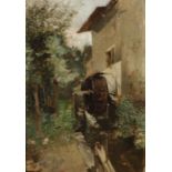 Reserve: 300 EUR        Gagneau, Paul Léon ? - 1910, Landschaftsmaler in Paris. "Im Garten an der