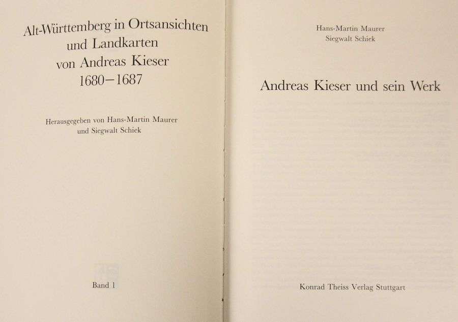 Reserve: 100 EUR        Alt-Württemberg in Ortsansichten und Landkarten von Andreas Kieser 1680- - Image 2 of 3