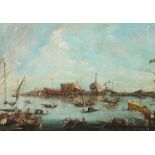 Reserve: 900 EUR        Maler des 18./19. Jh. "Venedig", Blick auf St. Marco, im Vordergrund