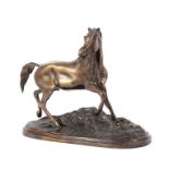 Reserve: 100 EUR        Mène, Pierre-Jules, nach P.-J. M.: 1810 - 1879. "Trabendes Pferd",