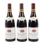 Reserve: 60 EUR        3 Flaschen Châteauneuf du Pape 1986, Jean Chaplain, "Appellation