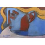 Reserve: 1500 EUR        Soltan, Szabo Ungarischer Künstler des 20. Jh.. "Profilbildnis einer Frau
