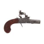 Reserve: 300 EUR        Steinschloss-Taschenpistole Bass, London, um 1800, auch Damenpistole,