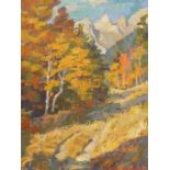 Reserve: 350 EUR        Wyss, Paul Emil 1888 - 1977, schweizer Maler. "Herbst im Wallis", Blick